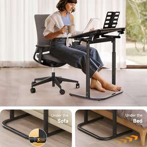 Mesa Multifuncional Ajustable para <span class=keywords><strong>TV</strong></span>, Mesa Plegable para Comer en el Sofá, Bandeja para Comer, Mesa Portátil para Estudiar - Product Image 2