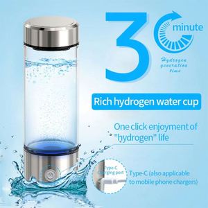 Bouteille d'eau hydrogénée personnalisée avec logo, intelligente, portable, rechargeable, générateur d'eau riche en hydrogène, filtre H2, tasse hydrogénée - Product Image 3