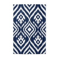 Serviettes de cuisine 100% coton, motif tribal Ikat bleu et blanc, imprimé géométrique ethnique, style bohème, 40x60cm