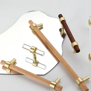 Jaya Gỗ Tủ Xử Lý Vàng Brass Tủ Phần Cứng Rõ Ràng Ngăn Kéo Kéo/Rõ Ràng Tủ Kéo Cho Đồ Nội Thất Nhà Bếp Tay Nắm Cửa - Product Image 2