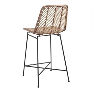 Bar Furniture Real Wicker <b>Rattan</b> Natural Disassembled Cane Counter <b>Stool</b> - Product Image 3