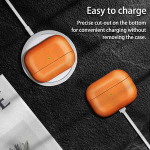 Étui pour écouteurs en cuir véritable tendance pour Airpod 4 & <span class=keywords><strong>Airpods</strong></span> Pro 1 2 3 Étui pour casque <span class=keywords><strong>Coque</strong></span> de protection personnalisée de luxe faite à la main - Product Image 3