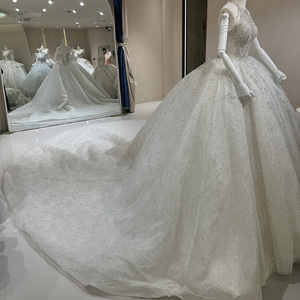 <span class=keywords><strong>Abito</strong></span> da <span class=keywords><strong>sposa</strong></span> con paillettes in stile moderno Dw0095 <span class=keywords><strong>abito</strong></span> da ballo con lacci di cristallo scintillante con volant Applique a fiori per <span class=keywords><strong>madre</strong></span> <span class=keywords><strong>sposa</strong></span> - Product Image 2