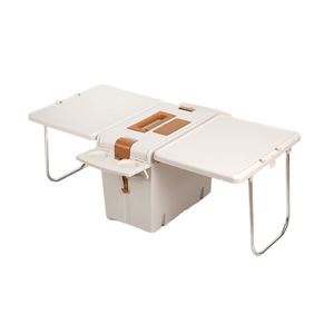Table pliante multifonctionnelle pour le camping en plein air, boîte de rangement 2-en-1, boîte isotherme pour aliments, à suspendre et à transporter à la main - Product Image 1