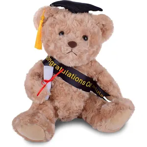 Graduation Bear Stuffed Animal Congratulatory Party Gifts Custom Cute Graduation Teddy Bear Plush Toys Soft with Doctoral Cap