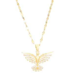 שרשרת כנפי פנקס אופנה קריסטל אופנה עבור נשים תכשיטים טרנדים מותרות חדש יוקרה נשים - Product Image 6