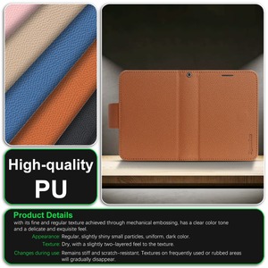 Étui portefeuille magnétique 2-en-1 détachable en cuir PU avec blocage RFID, fentes pour cartes et support pour téléphone pliable - Product Image 6
