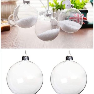 Southpeak Handmade High Quality Clear <b>Plastic</b> Christmas Ball Ornaments with Aluminum Caps for <b>Tree</b> Home Store Window Display - Product Image 2