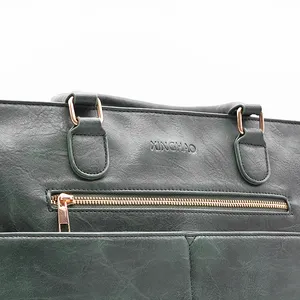 Wholesale Custom Designer Portable Commuting Pu Leather Lunch Bag Trendy Multi-function Casual Handbags For Women