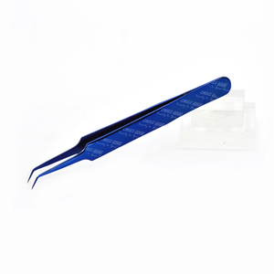 Pinzas para Pestañas Curvas Mega Anguladas de Acero Inoxidable, Punta Plana de Precisión, Herramienta Profesional para Pestañas, Control Definitivo - Product Image 2