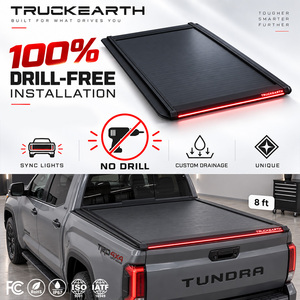 ฝาครอบกระบะท้ายแบบแข็งพับเก็บได้ LED สำหรับ Toyota Tundra Double Cab ขนาด 8 ฟุต ทำจากอลูมิเนียมอัลลอย - Product Image 1