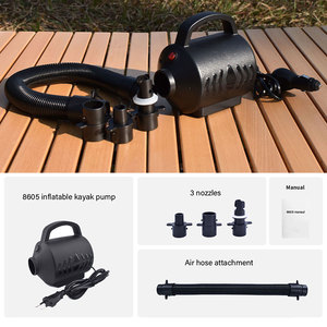 Bomba de aire eléctrica para acampar al aire libre Barco inflable y camas de aire con 3 boquillas para colchón - Product Image 5