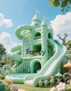 Nouvel arrivage Grand toboggan château gonflable dragon rose/toboggans secs d'occasion commerciaux/toboggans secs d'été à vendre - Product Image 2