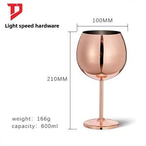 แก้วไวน์แดงสแตนเลส 304 ทรงกลม ทนทานต่อการตกกระแทก ชุดแก้วไวน์ ดีไซน์สร้างสรรค์ แก้วค็อกเทล - Product Image 3