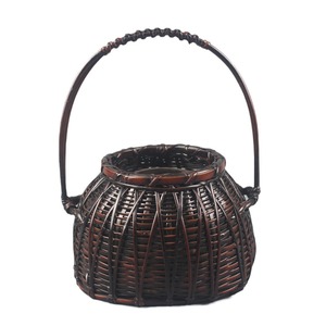 Handmade Bamboo Woven Flower Basket 24x15 Cm Natural Decorative Vase For Home Decoration - Product Image 4