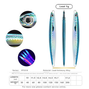 30 g40g60g80g100g120g150g stampa 3D metallo Jig Long Flash lento affondamento rapido ago principale verticale - Product Image 3