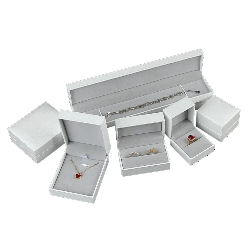 Red Necklace Acrylic Jewellery Paper Customized Logo Custom Low Moq Velvet Mini Packing Elegant Cardboard Box For Jewelry