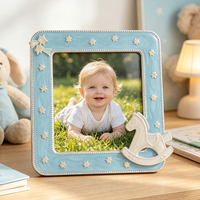 Cadre photo bébé en alliage de zinc émaillé, cadre photo pour chambre d'enfant, cheval à bascule, étoile, décoration de chambre d'enfant en métal, vente en gros personnalisée OEM LASODY