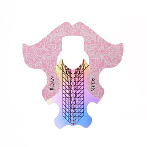 <span class=keywords><strong>BQAN</strong></span> OEM LOGO 3D papel Nail Art molde herramienta aluminio doble uso fuerte suave Gel doble acrílico extensión holográfica forma de uñas - Product Image 3