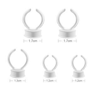 Hộp đựng mực xăm hình dùng một lần, 100 cái/túi, nhựa trắng, 5 kích cỡ khác nhau - Product Image 3