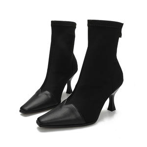 Nouvelle botte de neige pour femme à talon épais, à bout carré, confortable et multifonctionnelle, antidérapante, au design rétro - Product Image 6