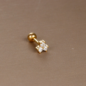 Joyería de punción de acero quirúrgico de Venta caliente, anillo de bola de cristal liso <span class=keywords><strong>anodizado</strong></span> inoxidable, <span class=keywords><strong>Piercing</strong></span> para el cuerpo, ombligo, vientre, Perno de moda - Product Image 5