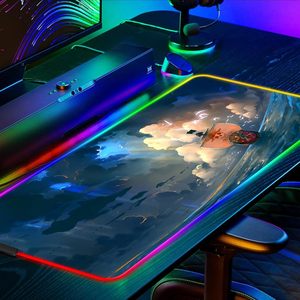 Alfombrilla de Ratón Grande para Juegos RGB de <span class=keywords><strong>Anime</strong></span> Japonés <span class=keywords><strong>One</strong></span> <span class=keywords><strong>Piece</strong></span>, 14 Colores LED, Iluminación USB con Cable, Alfombrilla de Ratón Colorida para Portátil - Product Image 3