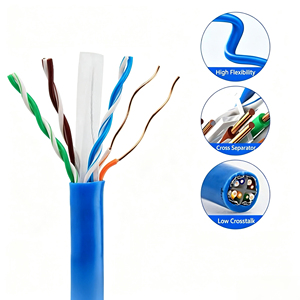 Câble <span class=keywords><strong>Ethernet</strong></span> Gigabit Cat6 UTP à conducteur solide, gaine PVC, 4 paires non blindées, intérieur, 305m, boîte, maison, bureau, CCA - Product Image 3