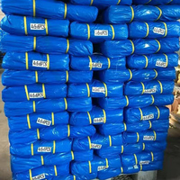 Bâche en PVC tissé bleu, résistante et imperméable, avec œillets, pour tentes et couvertures de camions