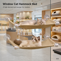 Lit pour chat moderne et luxueux avec cadre en bois pour une utilisation en extérieur, lit pour chat, chaise longue pour chat, lit pour chat en bois, lit pour chat de fenêtre