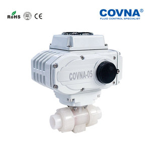 Válvula de Bola de PVDF Actuada por Plástico Resistente al Ácido CONVA DC24V 12V AC220V 110V DN15 1/2'' - Product Image 3