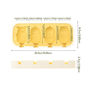 Moule à crème glacée en Silicone <span class=keywords><strong>de</strong></span> qualité alimentaire pour enfants <span class=keywords><strong>cochon</strong></span> dinosaure Animal Popsicle pour modèle <span class=keywords><strong>de</strong></span> crème glacée et <span class=keywords><strong>de</strong></span> bâton <span class=keywords><strong>de</strong></span> fromage à la maison - Product Image 6