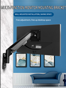 Support de moniteur de bras d'<span class=keywords><strong>ordinateur</strong></span> à ressort à gaz gris nouveau support de montage mural pour équipement de bureau d'<span class=keywords><strong>ordinateur</strong></span> de moniteur - Product Image 6