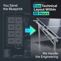 Rostfreier SUS304 Klasse 8 Einfacher Solar-Modul-Klemmbolzen Hardware-Set für Einlochplatten