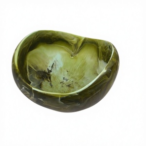 Tazón de Ensalada de Plástico Hecho a Mano con Acabado Brillante, Aspecto Natural, Ligero, Libre de BPA, para Decoración de Mesa de Boda, para Frutas - Product Image 3