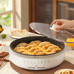 Plaque de cuisson électrique Bear DBC-H16U5 blanc cassé avec contrôle de température réglable pour la cuisson des crêpes et la friture - Product Image 2