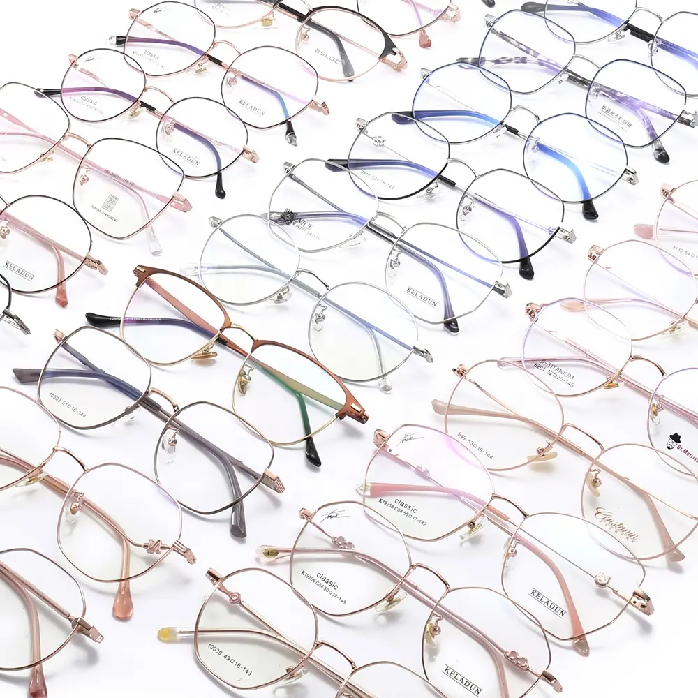 Ready Stock Wholesale Promotional factory price Cheap Eyeglasses Mens metal Eyeglasses Frames Spectacle Metal Optical frames