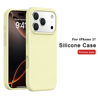 Housse en silicone véritable pour iPhone 17 Étui pour téléphone Air Étui magnétique anti-empreintes digitales et anti-chute de haute qualité