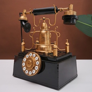 CY050 <span class=keywords><strong>Telefono</strong></span> Antico per Decorazione, Modello Classico Vintage, Artigianato in Metallo Fatto a Mano, Decorazione per la Casa - Product Image 4