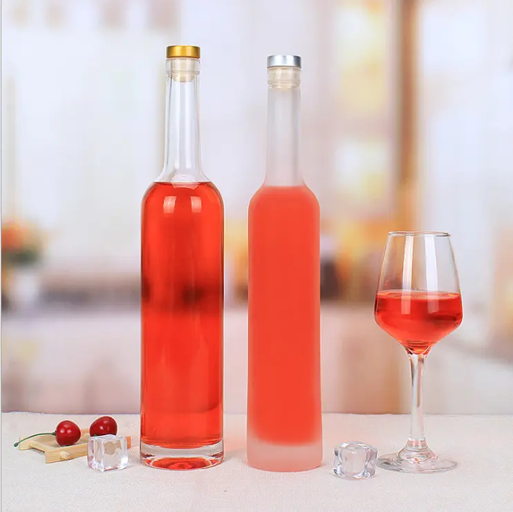 Wholesale 200ml 375ml 500ml 750ml Glass Liqueur Wine Glass Bottle manufacturers glass bottle with cork