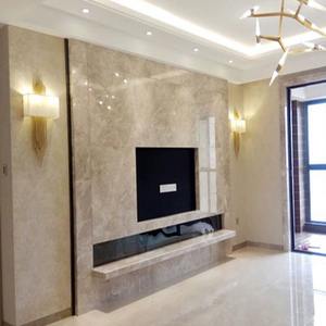 New Design Postmodern Iron Fabric Wall <b>Sconce</b> Hotel Corridor Deco Gold Metal Strips Wall <b>Light</b> Tube - Product Image 5