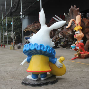 Escultura de fibra de vidrio, estatua de <span class=keywords><strong>conejo</strong></span> de fibra de vidrio vívida realista de tamaño natural más bonita, modelo Animal Animatronic - Product Image 3