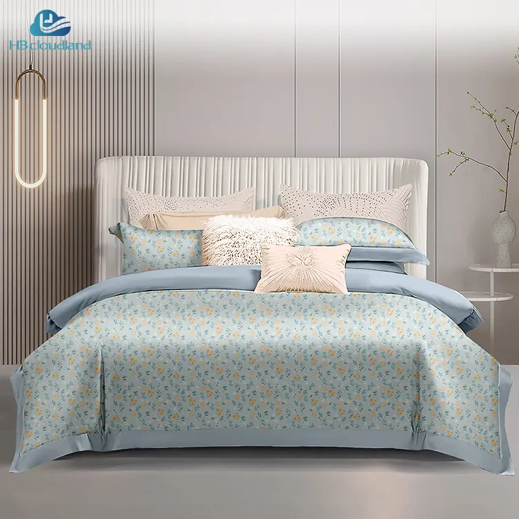 Cloudland Impreso Sábana Funda De Almohada Algodón Lino Funda nórdica Conjuntos Diseñador Queen Juegos de cama 3 piezas