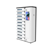Y2power AMI Casier intelligent à écran tactile 10 baies avec recharge, câble de charge 3-en-1, compatible paiement par carte, téléphones, tablettes, télécommande