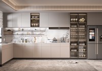 Meubles de cuisine modulaires sur mesure, écologiques, avec structure en bois massif, panneaux de porte en quartz, installation murale facile