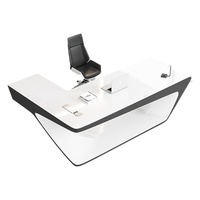 Ensemble de bureau et chaise de direction de luxe pour femmes, design moderne et simple, matériau PVC, quincaillerie de haute qualité, usage professionnel