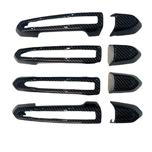 Cubierta de manija de puerta Cadillac, textura de fibra de carbono negro brillante, moldura ABS para ATS XTS CT6 XT4 XT5 XT6 - Product Image 4