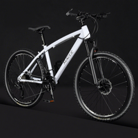 Vélo de montagne 26 pouces, 21 vitesses, frein à disque double, suspension avant, cadre en acier à haute teneur en carbone, vélo tout-terrain pour adultes, hommes, femmes, jeunes