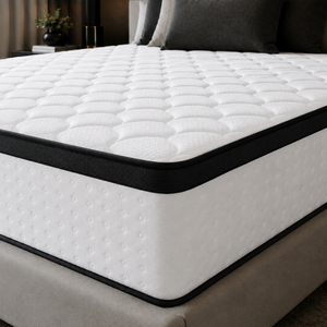 Pocket Spring Mattress in a <b>Box</b> Cotton Felt Layer Queen King Size for Apartment Dormitory - Product Image 1
