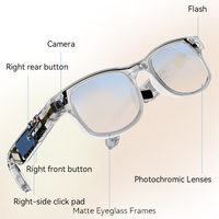 Gafas Inteligentes AIMB-G2 con Cámara BT WiFi, Toma Fotos, Grabación de Video y Audio, Traductor IA, Reconocimiento de Imágenes, Gafas Inteligentes Portátiles